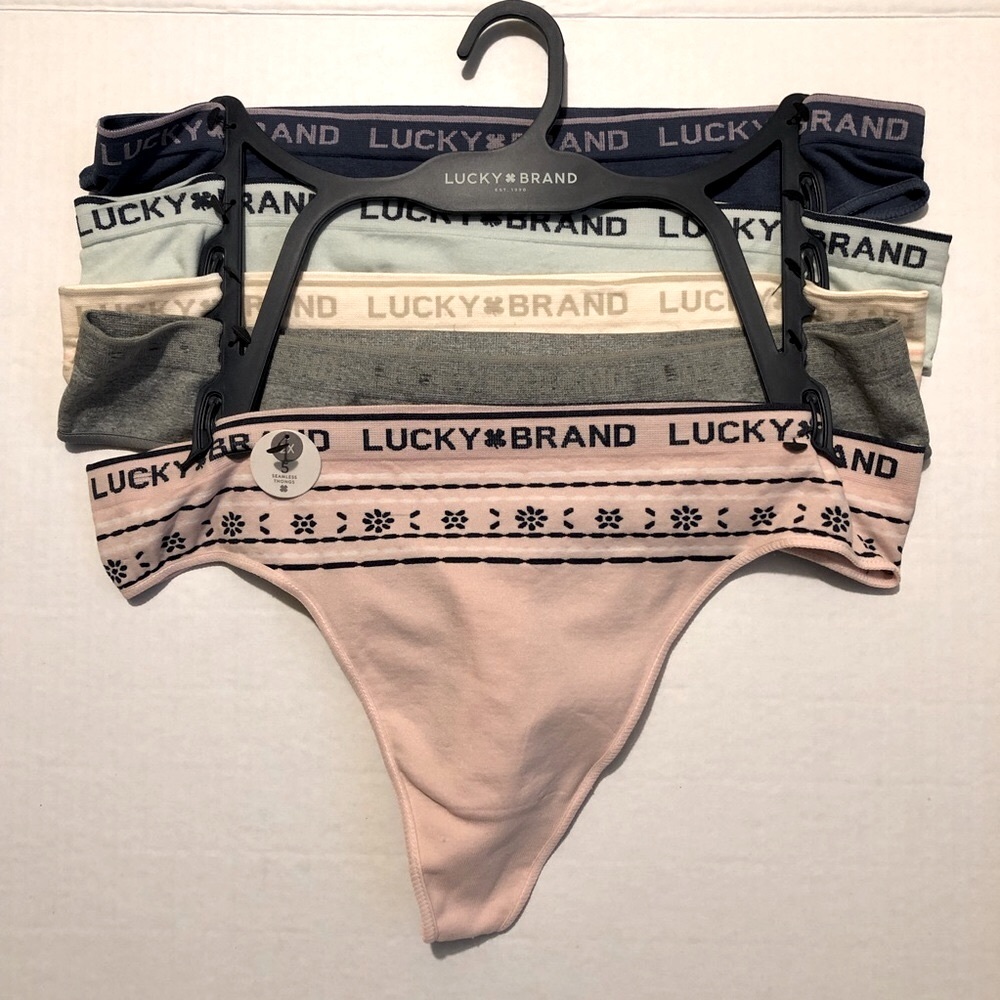 NEW Plus size five pair Lucky Brand seamless thong size 2x